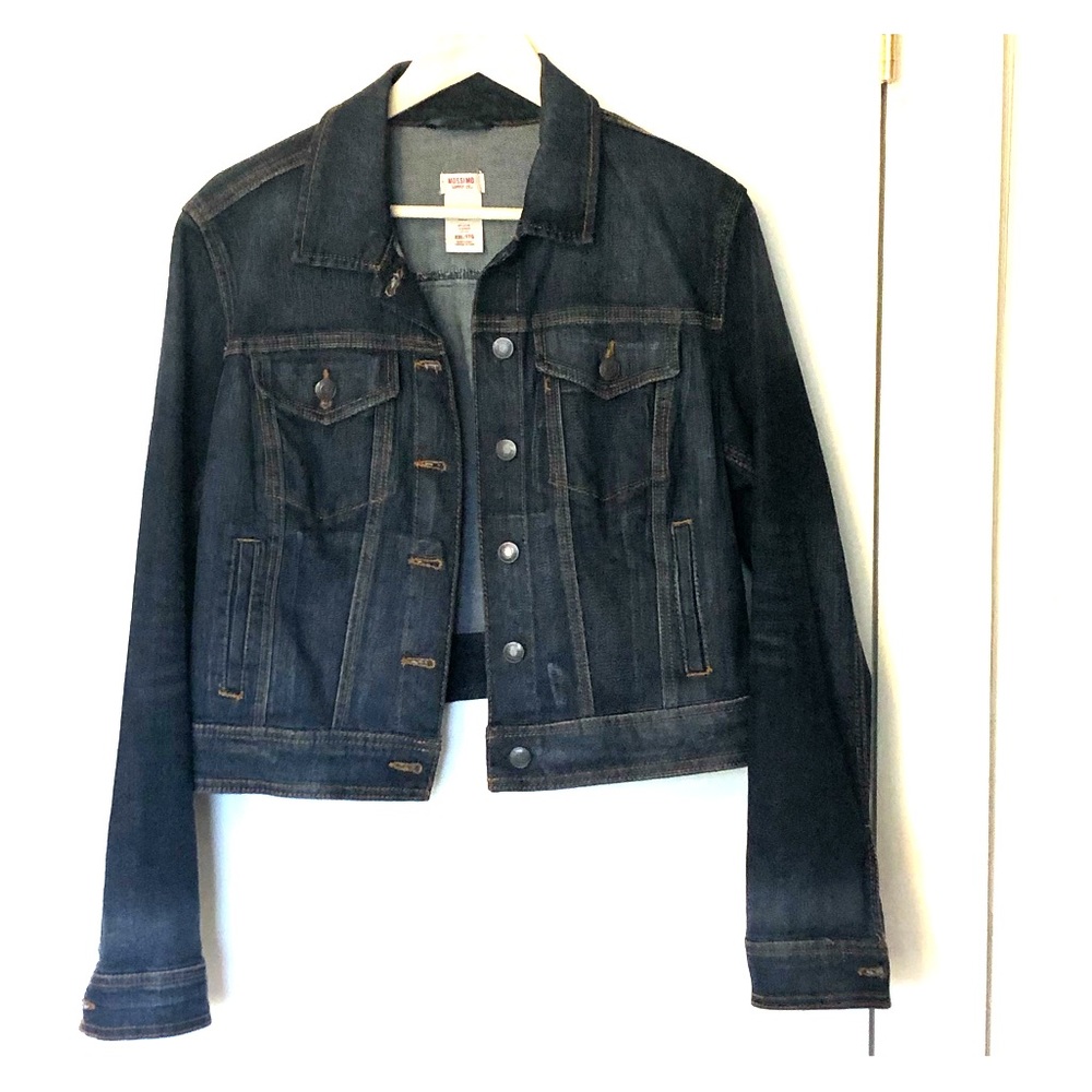 Classic Dark Wash XXL Mossimo Cropped Denim Jacket